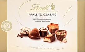 Lindt šokoladas | Pralinés Classic Box | 200 g | 19 šokoladinių saldainių 10 rūšių, iš dalies su alkoholiu | Šokoladinė dovana