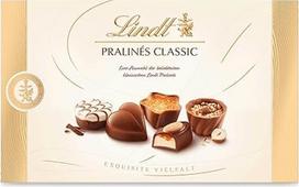 Lindt šokoladas | Pralinés Classic Box | 125 g | 12 šokoladinių saldainių 7 rūšių, iš dalies su alkoholiu | Šokoladinė dovana