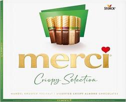 merci Finest Selection Almond Crispy Variety - 1 x 250g - Išskirtiniai riešutiniai šokolado patiekalai - įdaryti ir neįdaryti šokoladiniai saldainiai