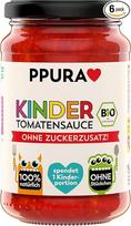 PPURA Ekologiškas pomidorų padažas vaikams be pridėtinio cukraus, makaronų padažas su pomidorais be gabalėlių, 100 % natūralus, be priedų, Italijoje pagamintas makaronų padažas vaikams, su vaikiška porcija, 340 g