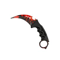 Treniruočių peilis CS:GO karambit be ašmenų raudonas - 19cm