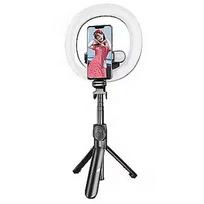 RoGer V14 Universal Tripod Stand for Selfie with LED Lamp RO-V14-BK