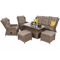 Lauko baldai MEMFIS su reguliuojamu stalu GINGER/ BROWN MELANGE