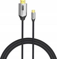 Vention USB-C į HDMI kabelis 4K@60Hz apipintas 2 m PILKAS