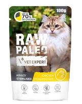 RAW PALEO Cat Adult Monoprotein Sterilised Chicken 100 g suaugusiems ir kastruotiems katėms su vištiena