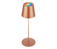 Briloner 7510013-LED RGB dimeriuojamas stalinis šviestuvas CALIDA 2,5W/5V IP44 1200mAh bronzinis