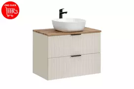 Baldų komplektas 80 cm su stalviršiu ir praustuvu Smile komplektas-papildomas komplektas b wotan 80cm smile 40