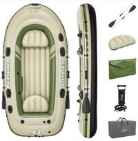3-vietė pripučiama valtis kietu dugnu Bestway Voyager X3 Raft, 294x137x46 cm, 65164