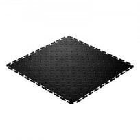 Garažo grindų plytelės, 51.3x51.3x0.5 cm, juoda, PVC