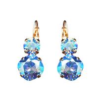 Auskarai moterims DiamondSky „Glare VI (Light Sapphire Shimmer)“ su Swarovski kristalais