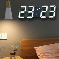LED sieninis laikrodis, 3D skaitmeninis, didelis, maitinamas iš USB