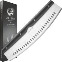 "Orient Origin" Nerūdijančio plieno picos peilis, 34 cm su ergonomine rankena, ašmenų apsauga, juoda, Picos peilis, „Orient“, „Origin“ serijos, 34 cm, 3CR13 nerūdijančio plieno, „Ergo Grip“ rankena, apsauga ašmenims, juodas
