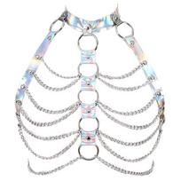 Punk Bra Chain Body Chain Bra Necklace Chest Bracket Bra for Body Harness Belt 1
