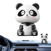 Automobilio ornamentas Automobilio dekoracija Mielas saulės energija varomas judančia galva panda Automobilio priedai Namų kambariui Automobilio dekoras