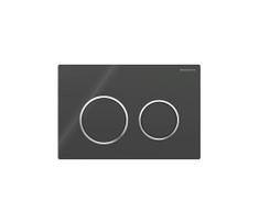 Geberit 115.085.KM.1 - Nuleidimo mygtukas Omega20 21,2x14,2 cm juodas/blizgus chromas