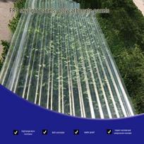 Skaidrus stiklo pluošto stoglangis ir saulės skydas balkonui/stogeliui - Patvari plastikinė derva plytelė 1mm thick, 1m long