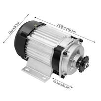 750W 48V elektrinis bešepetėlis variklio komplektas, elektrinis triratis bešepetėlis pavarų variklis Go Kart ATV elektrinio dviračio konversijos rinkiniui