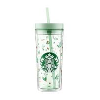 Starbucks Žaliosios Laukynės Skaidrus Puodelis su Šiaudeliu