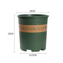 2024 Naujos kartos dervos sultingų gėlių vazonas – Žalias ridikas, didelis galonas, paprastas dizainas 2-pack Tall 1.5 Gallon (18cm Diameter)