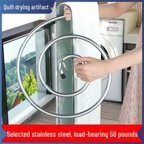 Rotatable Spiral Sun Bed Sheet and Quilt Drying Rack: Foldable and Cool Hanging Solution Spiral Drying Rack 10mm Iron White
