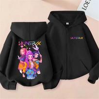 Kpop Demon Hunters Rumi Mira Zoey Derpy Tiger Zipper Hoodie Men Women Fashion Oversized Streetwear Male Casual Zip Up Hoodies XL raudona