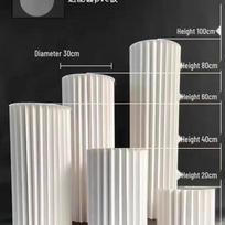 Romėniškos kolonos vestuvių ir vakarėlių stalo bei lango dekoracija Height 60 cm (single with panel)