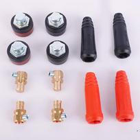 Gryno vario argono lankinio suvirinimo aparatas Greitoji jungtis Kištukas ir lizdas suvirinimo kabeliams. 10-25 Plug - Rubber + Bakelite