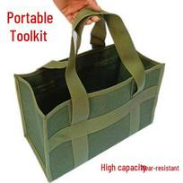 Tvirtas drobės įrankių krepšys automobilių ir elektros remontui Small Handheld Bag (29x17x17 cm)