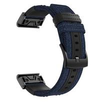 Klasikinis 26 mm laikrodžio dirželis Garmin Enduro/Tactix Delta, nailoninis odinis dirželis Garmin Fenix 7X/Descent MK1 MK2 MK2i laikrodžiui, apyrankė 26mm
