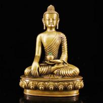 Tathagata Buda Šakjamunis Statula Bronza Antikvarinis Metalinis Amatas
