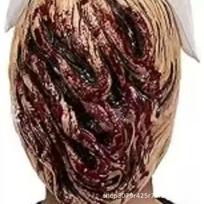 Creepy Nurse Ghost Face Mask - Halloween Scary Costume for Prank Parties and Séances Rotten Face Nurse