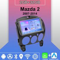 Android Carplay automobilinis radijas, skirtas Mazda 2 2007–2014 m. daugialypės terpės grotuvo galvos blokas Stereo GPS navigacija BT WIFI 2+32GB 1+16GB blue