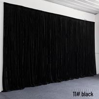 Gold and Black Velvet Wedding Backdrop with Red Gauze Drapes Please specify size