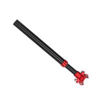 27.2x350mm Dviratinis amortizuojantis sėdynės stovelis su adapterio vamzdžiu, aliuminio lydinio dviračio amortizatorius, slopinantis stovelis black