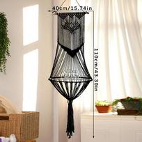 Boho Katės Sūpynės Lova Rankomis Nertos Bohemiškos Katės Lova Kačiukų Hamakas Lova Erdvę Taupanti Sūpynės Lova Namų Svetainėms Balkonams Miegamiesiems juoda