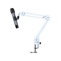 Sulankstomas metalinis mikrofono stovas-ranka tiesioginei transliacijai 30cm White