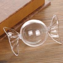 12Pcs Plastic Candy Shaped Transparent Candy Box Wedding Baby Shower Decoration