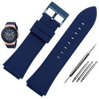 Guminė laikrodžio apyrankė 22mm Mėlyna spalva Silikonas Guminė apyrankė spėjimui W0247G3 W0040G3 W0040G7 laikrodžių apyrankės prekės ženklo sportinio laikrodžio dirželis 22mm