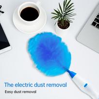 Aoresac Sukamasis dulkių surinktuvas Varikliu valomas dulkių strypas 360 laipsnių besisukantis Elektrinis dulkių surinktuvas Rankinis plunksnų dulkių surinktuvas Įmontuota baterija mėlyna