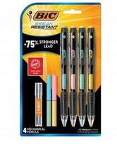 Automatinis pieštukas Bic 0.7mm su papildymais ir trintuku