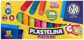 Plastelino rinkinys Astra, 12 spalvų (6 neoninės)
