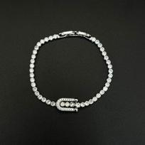 High-Quality Zircon Light Luxury Women's Tennis Bracelet - Geometric Elements