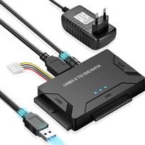 USB 3.0 į SATA/IDE adapteris 2.5/3.5″, 3 in 1, su maitinimu