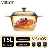 VISIONS Gintarinis aukšto boro silikatinio stiklo puodas