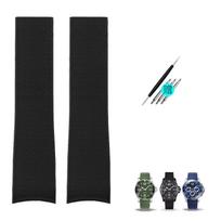 21 mm lenktu galu guminis laikrodžio dirželis Longines Conquest silikoninis L3.742.4 642 781 782 stiliaus apyrankė su atlenkiama sagtimi laikrodžio apyrankė 21mm