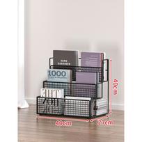 Floor-Standing Multi-Layer Storage Trolley for Books, Snacks, and Sundries juoda