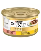 Purina Gourmet Gold konservai katėms su vištiena ir kepenėlėmis padaže, 85 g