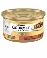 Purina Gourmet Gold konservai katėms su kalakutiena ir antiena padaže, 85 g