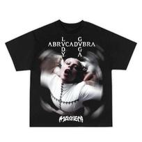 Lady Gaga Chaosas Naujo Albumo Marškinėliai Vyriški Naujiena Viršutiniai Marškinėliai Vyriški Drabužiai Trumpomis Rankovėmis Apvalia Kaklo Išspausdintas Megztinis T-shirt S