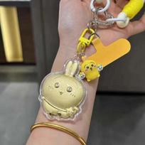 999 Pure Gold Chiikawa Usagi Keychain Pendant: Perfect Small Gift for Girlfriend